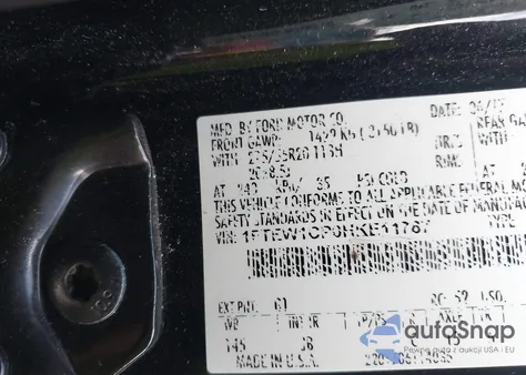 2017 Ford F-150 Xlt z USA, uszkodzony, nr VIN 1FTEW1CP0HKE11787